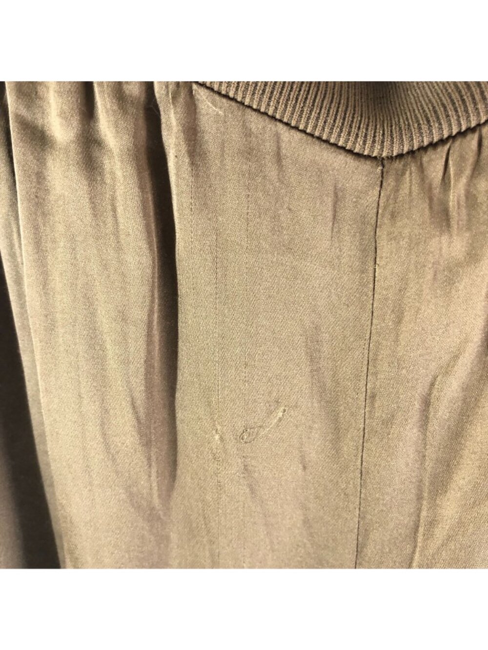 T Tahari Womens Pants Pull On Wide Leg Satin Brown Pockets S - Picture 3 of 6